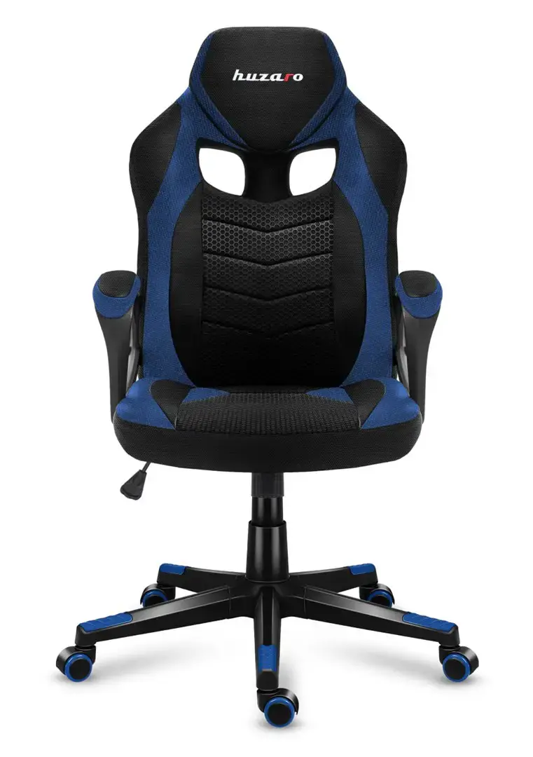 Huzaro FORCE 2.5 BLUE MESH Žaidimų fotelis Tinklinė sėdynė Juoda, mėlyna