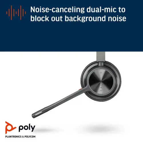 POLY Voyager 4320 Microsoft Teams Certified USB-A Headset +BT700 dongle, Wired & Wireless, Office/Call center, 20 - 20000 Hz, 162 g, Headset, Black
