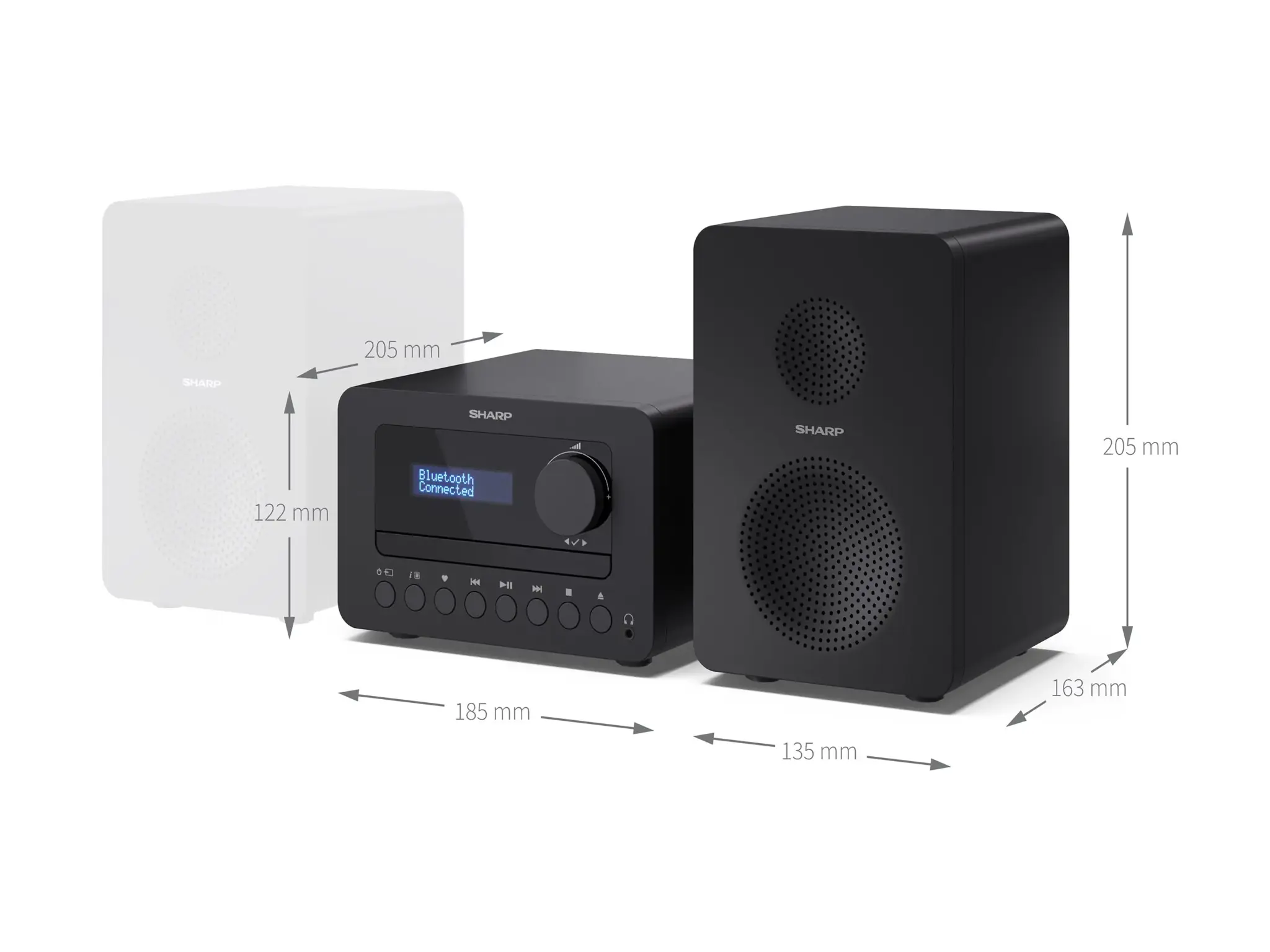 Sharp XL-B514(BK) TOKYO FM Hi-Fi Micro System, Black | Sharp