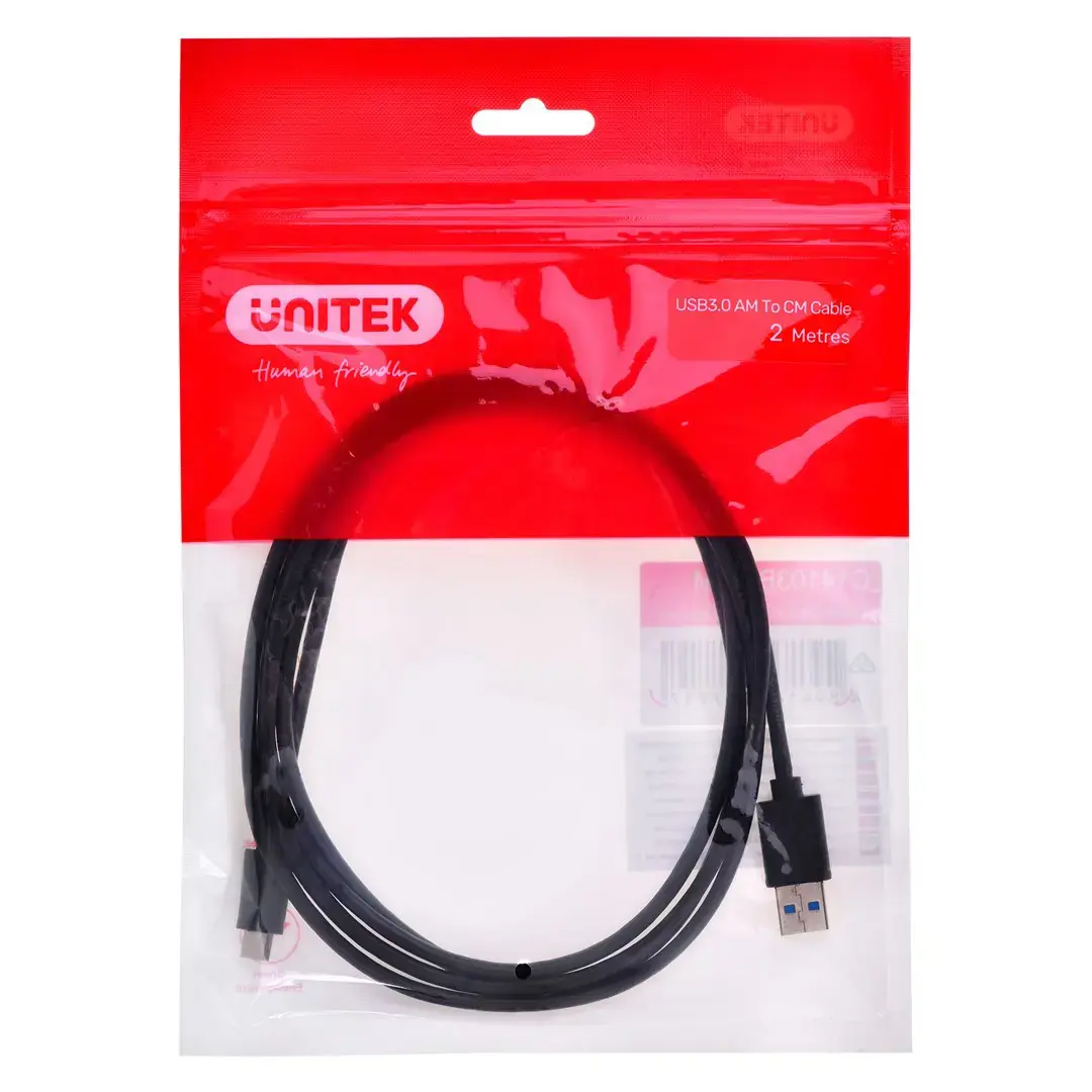 UNITEK KABELIS USB 3.1 TYPE-A - TYPE-C M/M 2M
