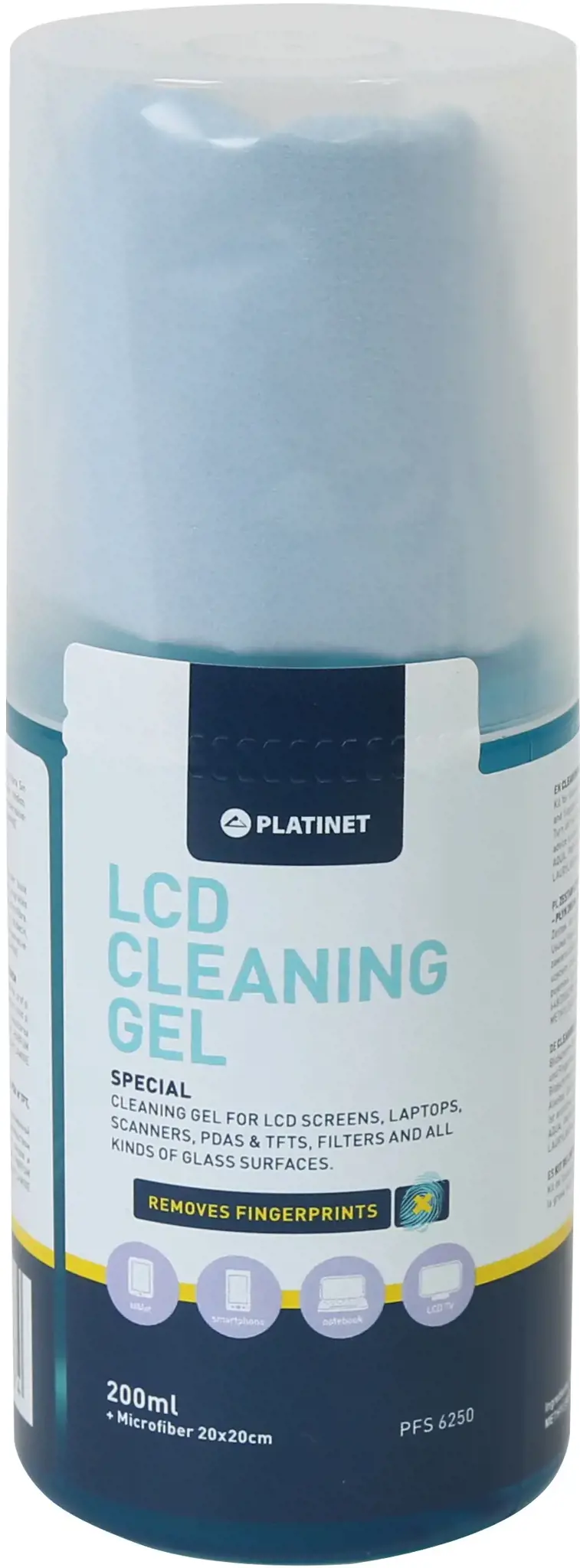 Platinet PFS6250, Įrangos valymo rinkinys, LCD/LED/Plazma, LCD/TFT/Plazma, 250 ml, baltas, 150 x 180 mm