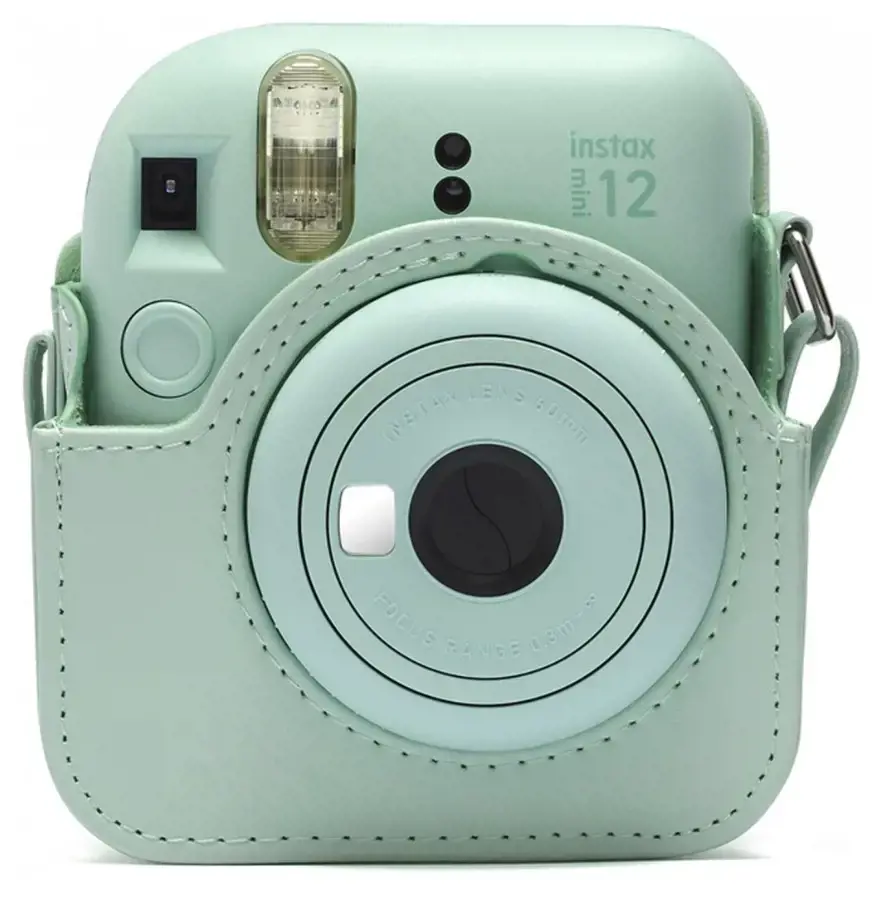 Fujifilm Instax mini 12 camera Mint Green + Instax Mini Glossy (10pl) + dėklas