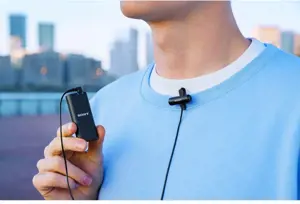 "Sony ECM-LV1", Lavalier/kapelio mikrofonas, laidinis, 3,5 mm (1/8"), juodas, nuolatinės srovės, 1 vnt.