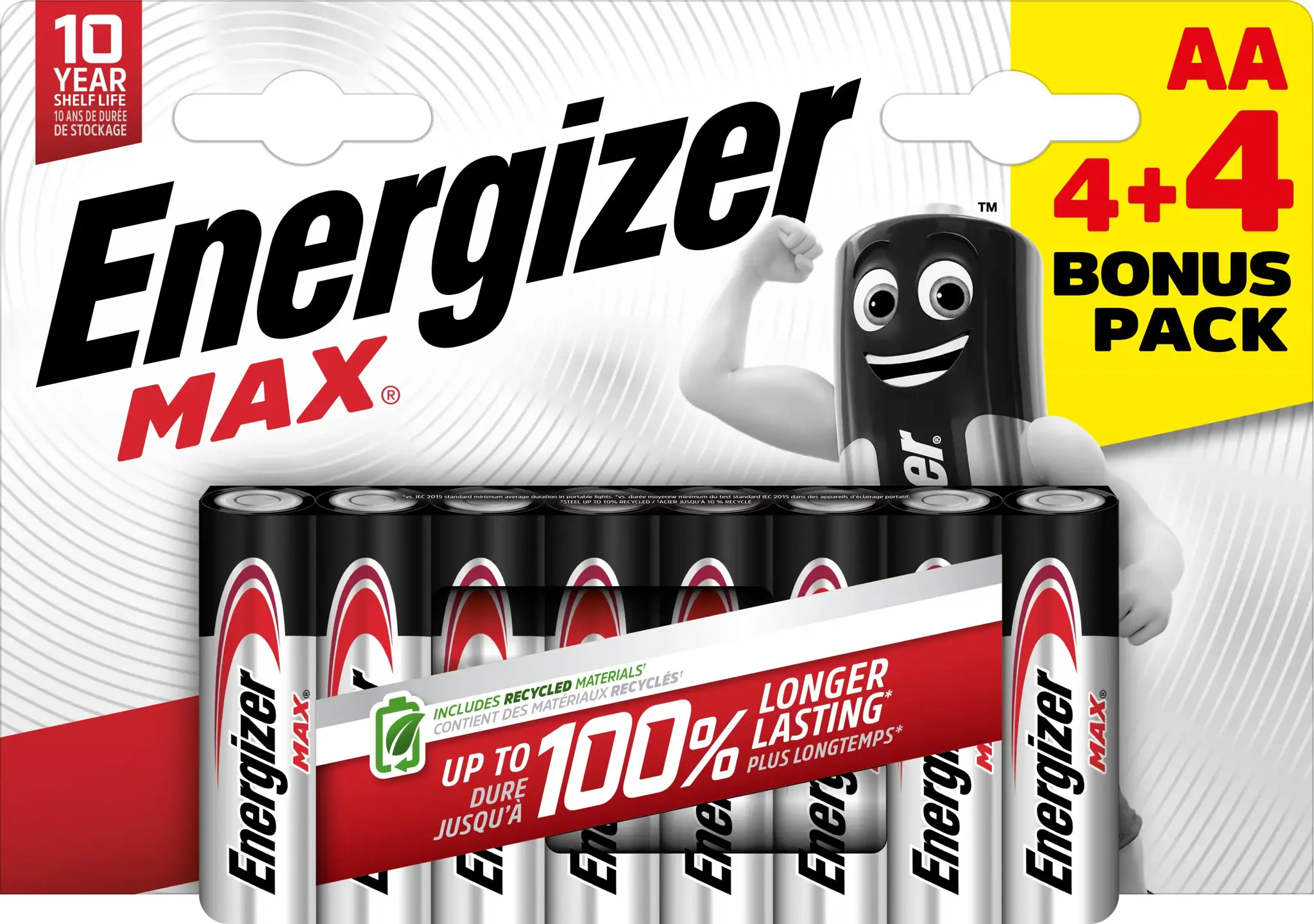 Energizer battery Max Alkaline AA CHP8 4+4