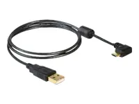 DELOCK kabelis USB micro-B St/ USB-A St 100cm 90 Grad