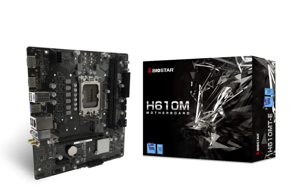 "Biostar H610MT-E" pagrindinė plokštė Intel H610 LGA 1700 micro ATX