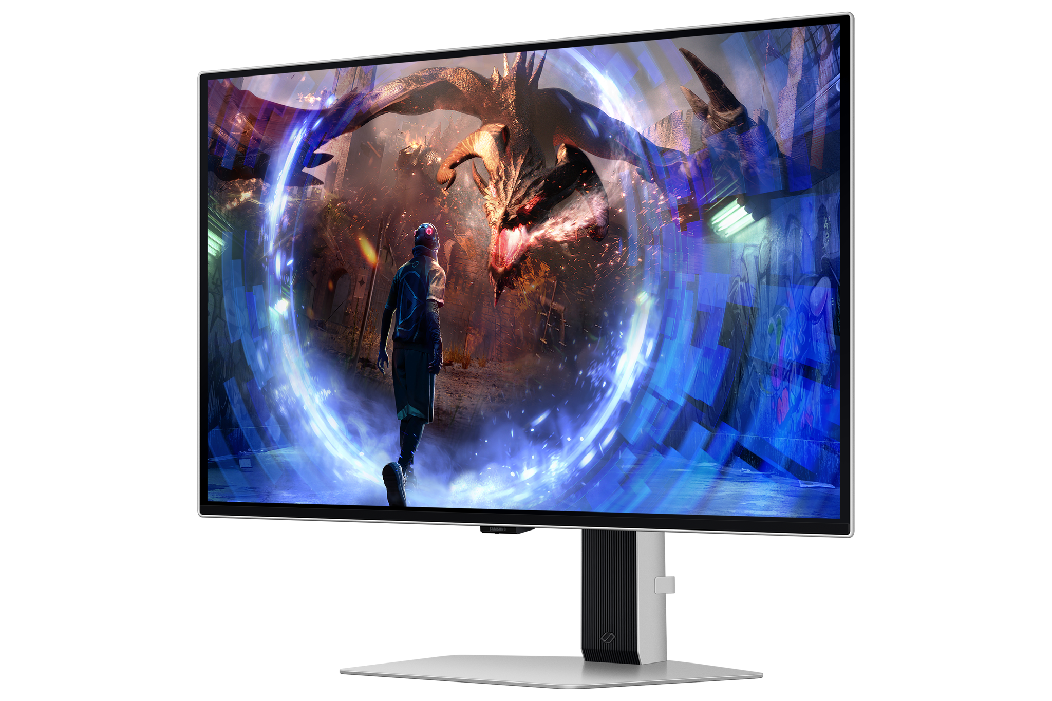 Samsung G60SD, 68.6 cm (27"), 2560 x 1440 pixels, Quad HD, OLED, 0.03 ms, Silver