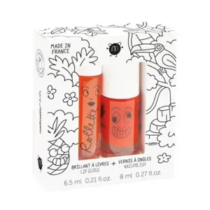 TROPICAL Rollette Nail Polish Duo Set Nagų lako ir lūpų blizgio rinkinys, 1vnt