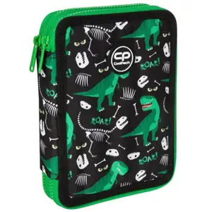 Forminis dviejų skyrių penalas su priedais CoolPack Jumper XL Dinosaurs