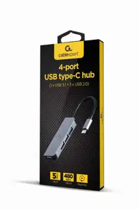 GEMBIRD 4 prievadų C tipo USB šakotuvas 1 x USB 3.1 + 3 x USB 2.0