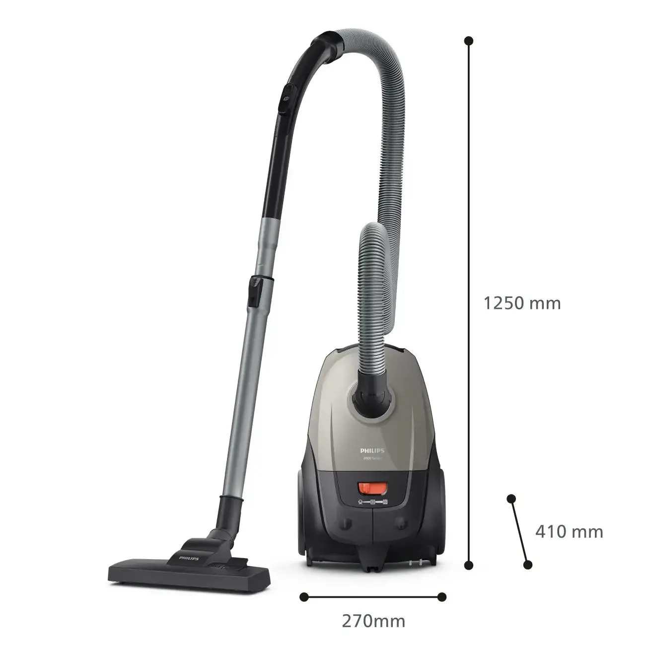 Vacuum Cleaner PHILIPS Input power 850 W Dust capacity 3 L Cylinder vacuum Cleaning type Dry Dust container Dust bag Colour Black/Grey XD2152/12