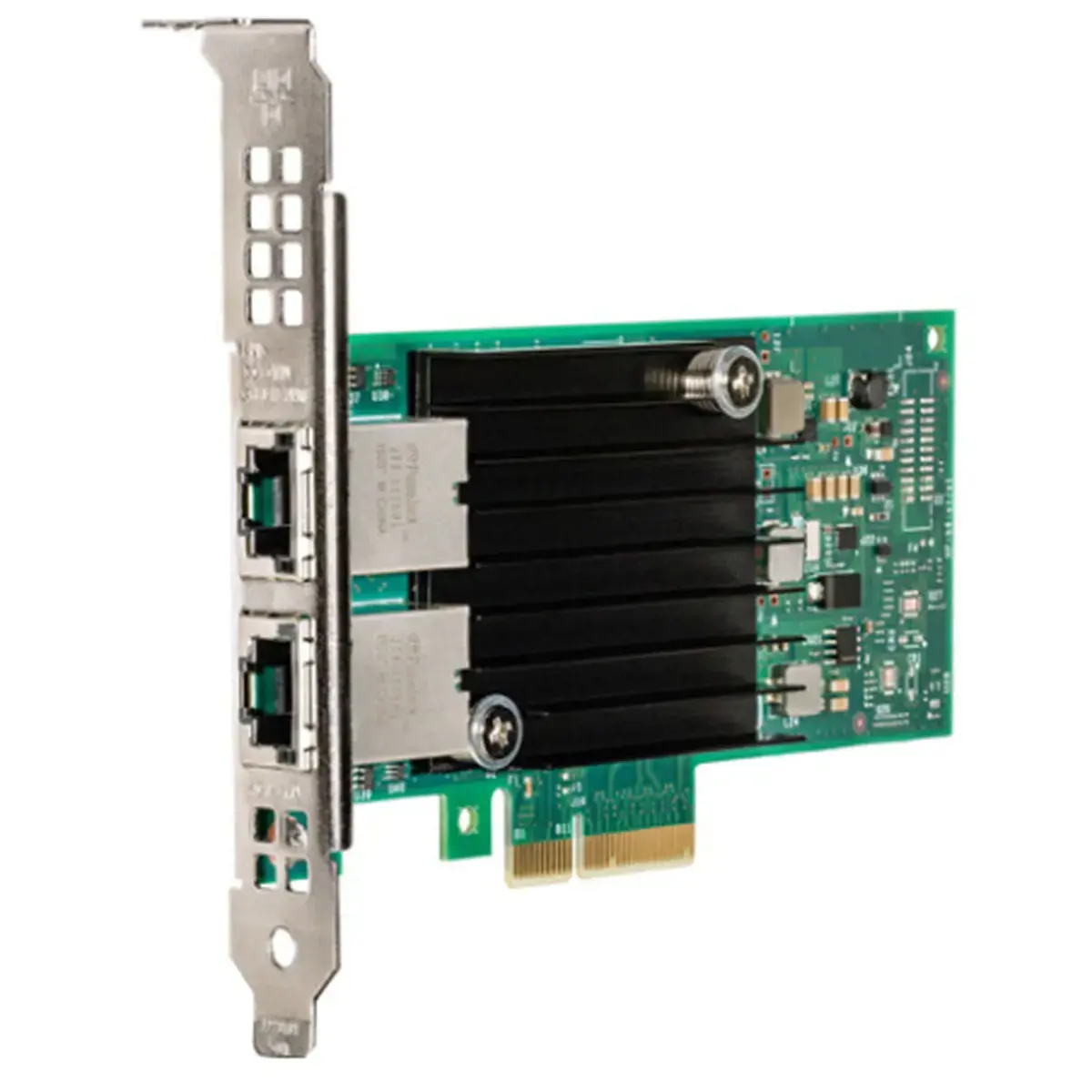 "Intel X550T2", vidinis, laidinis, "PCI Express", Ethernet, 10000 Mbps, žalias, sidabrinis