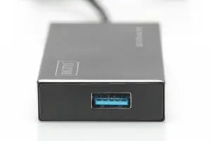 DIGITUS USB 3.0 šakotuvas 4 prievadai su 5V/2A maitinimo šaltiniu Aliuminio korpusas