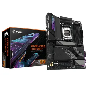 GIGABYTE X870E AORUS ELITE WIFI7 Motherboard - Supports AMD Ryzen 9000 CPUs, 16+2+2 Phases Digital …