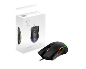 MSI FORGE GM300, Right-hand, Optical, USB Type-A, 7200 DPI, 1 ms, Black