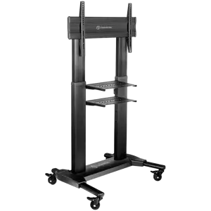 ONKRON Mobile TV Stand for 40” – 75 Inch LCD LED OLED TVs weighing up to 100 lbs, Black