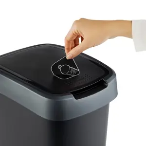 ROTHO Twist Silver - trash bin – 25l