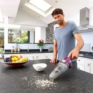 "Black & Decker" NVC115W rankinis dulkių siurblys pilka, violetinė be maišelio