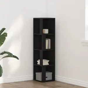 Juoda Lentyna 33x33x132 cm iš inžinerinės medienos