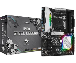 ASROCK B450 STEEL LEGEND AM4 DDR4 6 SATA3 HDMI DP USB3.1