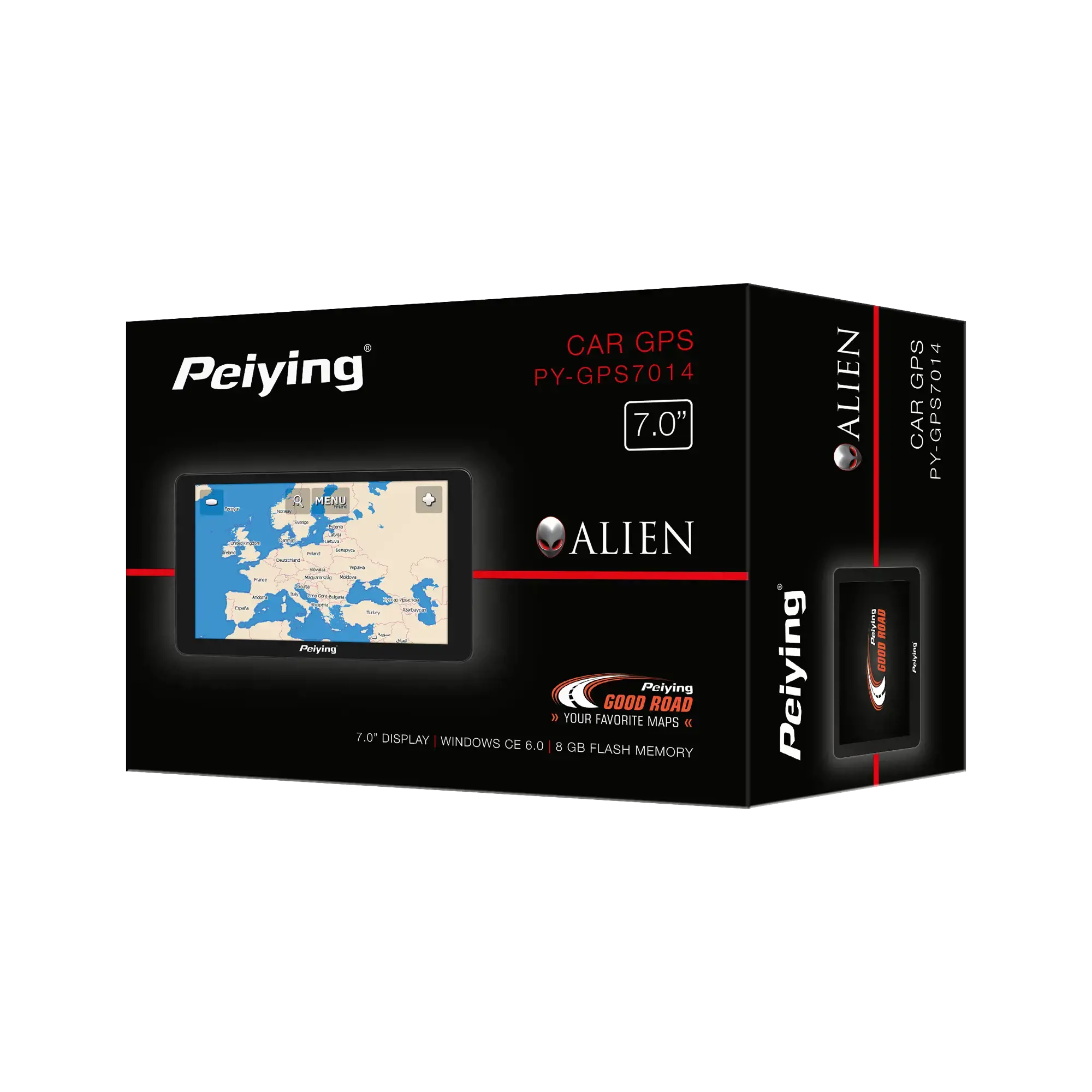 "Peiying Alien" GPS navigacija PY-GPS7014 + ES žemėlapis