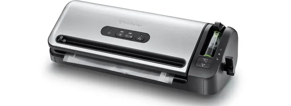 "FoodSaver FFS017X" vakuuminis sandariklis Juoda, nerūdijantis plienas