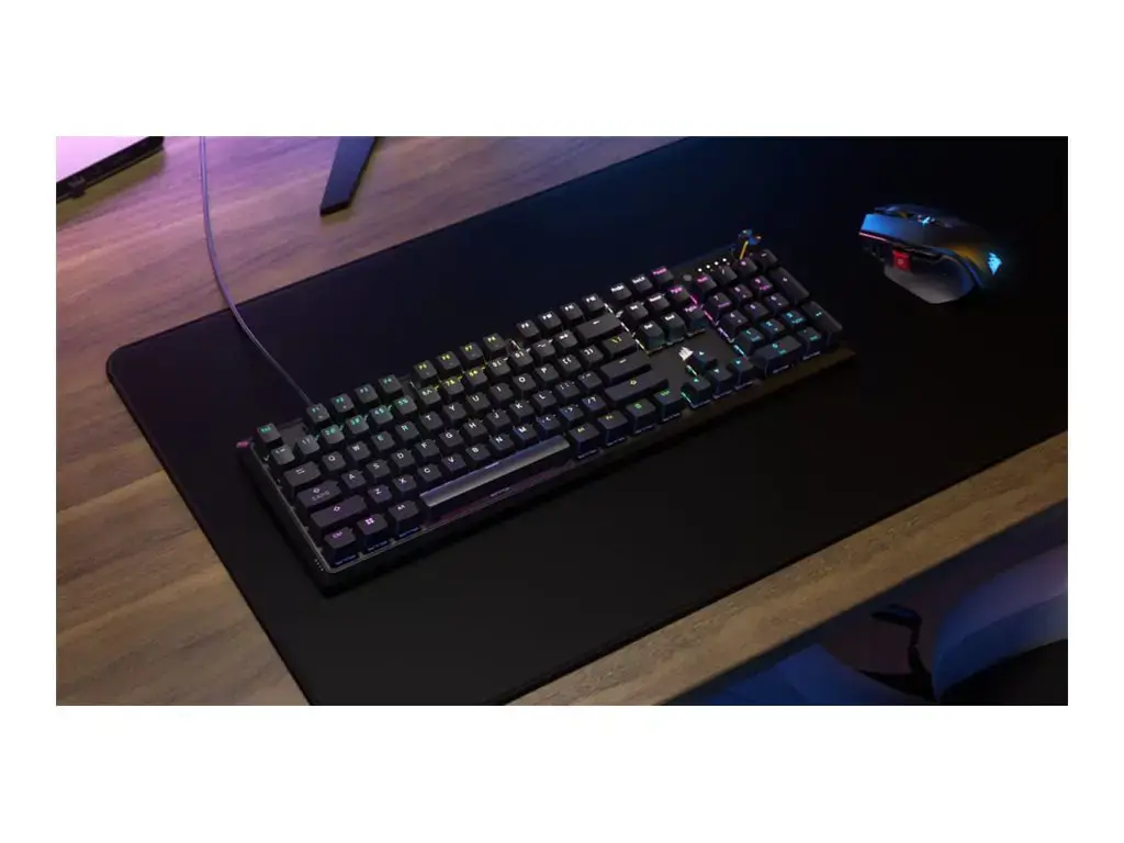 CORSAIR K70 CORE RGB mechaninė žaidimų klaviatūra, NA išdėstymas, laidinė, juoda Corsair