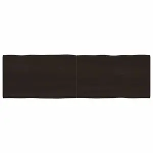 Stalviršis, tamsiai ruda, 200x60x(2-6) cm, medienos masyvas