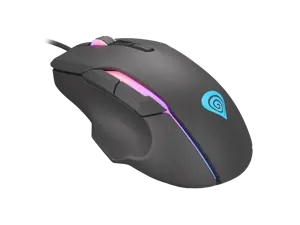 NATEC Genesis žaidimų pelė Xenon 220 optinė 6400DPI su programine įranga RGB apšviesta juoda