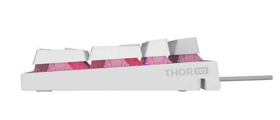 THOR 303 | Mechanical Gaming Keyboard | Wired | US | White | USB Type-A | Outemu Peach Silent