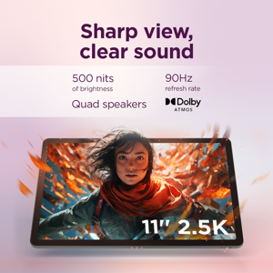 Lenovo Idea Tab 11 2.5K Mediatek Dimensity 6300/8GB/128GB/Android 15/Grey/LTE/2Y Warranty | Lenovo Tab (without power adapter) | Idea Tab TB336 | 11 " | Luna Grey | IPS | Soldered LPDDR4x pixels | MediaTek Dimensity 6300 | 8 GB | Soldered LPDDR4x | 128 GB | 4G | 5G | Wi-Fi | Front camera | 5 MP | Rear camera | 8 MP | Bluetooth | 5.2 | Android | 15 or Later | Warranty 24 month(s) | Lenovo Tab Pen w/o Batter