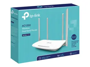 TP-Link Archer C50, "Wi-Fi 5" (802.11ac), dviejų dažnių (2,4 GHz / 5 GHz), Ethernet LAN, 4G, baltas, stalinis maršrutizatorius