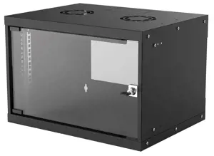INTELLINET 19 colių sieninė spinta 6U Flatpack 353 x 540 x 400 Flatpack juoda IP20 klasės korpusas