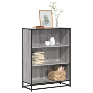 knygų spintelė pilka Sonoma 80,5x35x107,5cm inžinierinė mediena