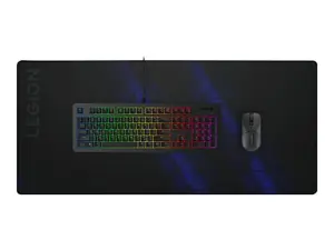 Lenovo GXH1C97869, Juoda, mėlyna, vaizdas, mikropluoštas, žaidimų pelės kilimėlis