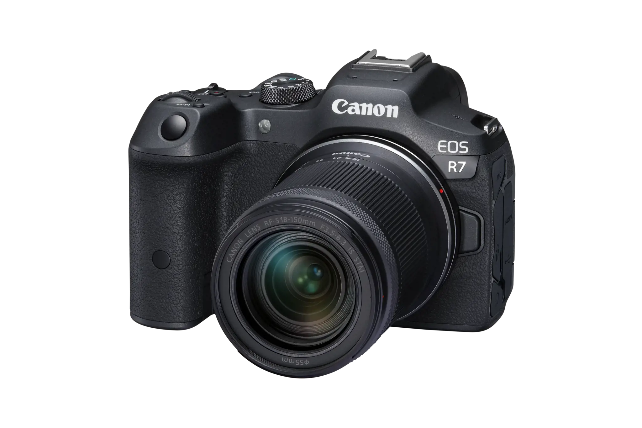 "Canon EOS R7" + RF-S 18-150 mm IS STM, 32,5 MP, 6960 x 4640 taškų, CMOS, 4K Ultra HD, jutiklinis ekranas, juoda