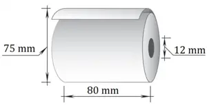 Terminė kasos juosta, 80 mm x 73 m/12 mm, 48 g., 10 vnt/pak