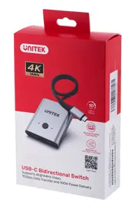 UNITEK D1078A dvikryptis kabelio adapteris USB-C M-F 1 m