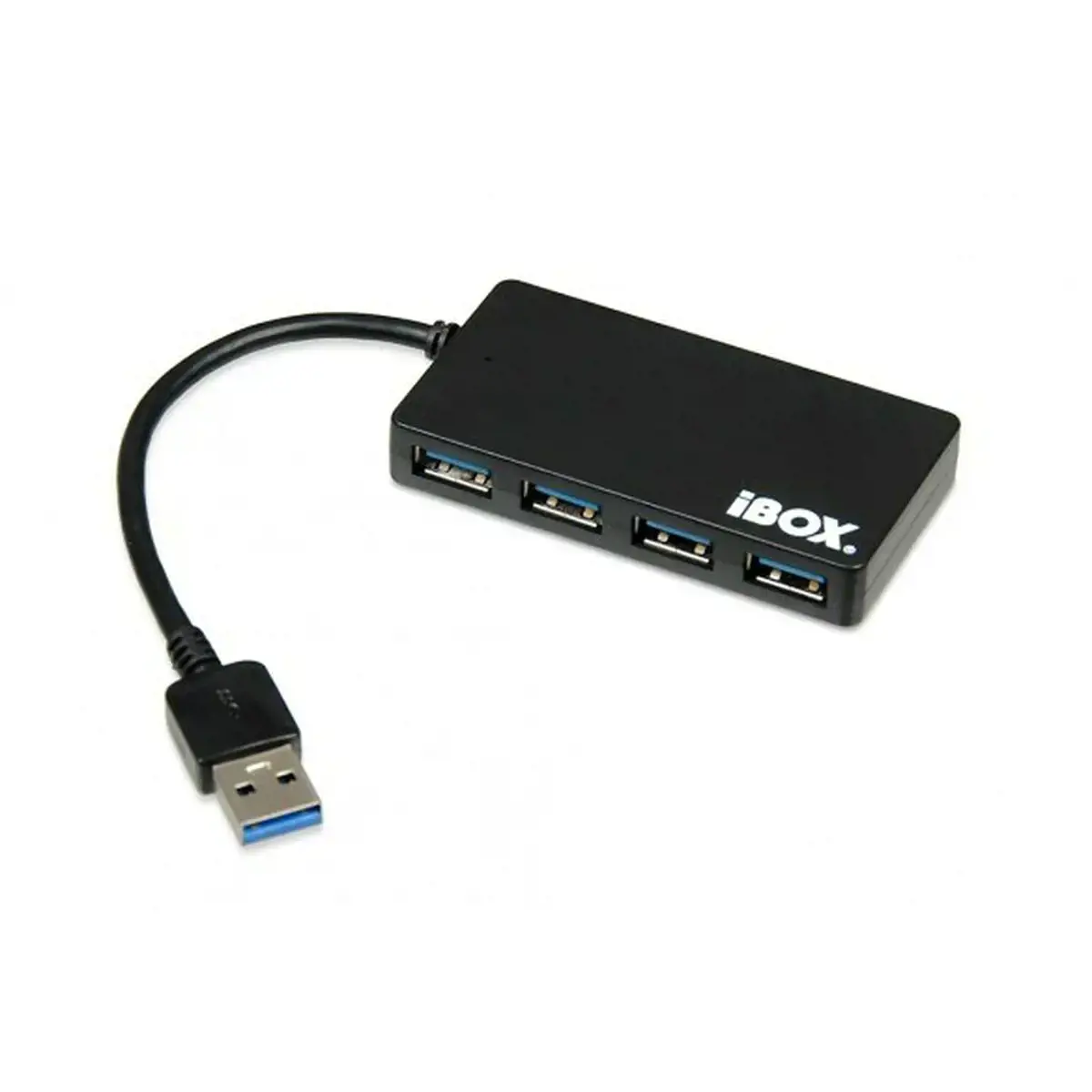 IBOX IUH3F56 KONCENTRATORIUS I-BOX USB 3.0 JUODAS, 4 PRIEVADAI, PLONAS