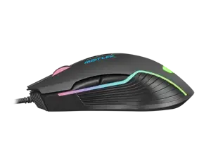 "NATEC Fury" žaidimų pelė "Hustler" 6400DPI optinė su programine įranga ir RGB apšvietimu