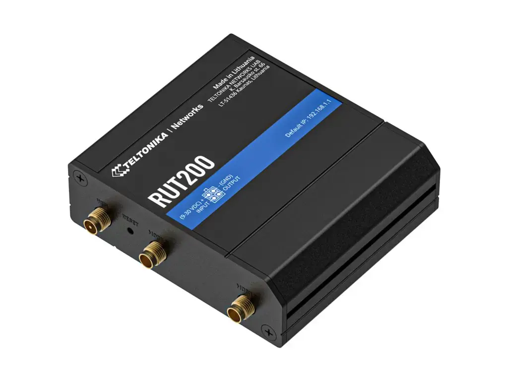 Teltonika LTE Cat 4 Router | RUT200 | 802.11n | 10/100 Mbit/s | Ethernet LAN (RJ-45) ports 2 | Mesh Support No | MU-MiMO No | No mobile broadband