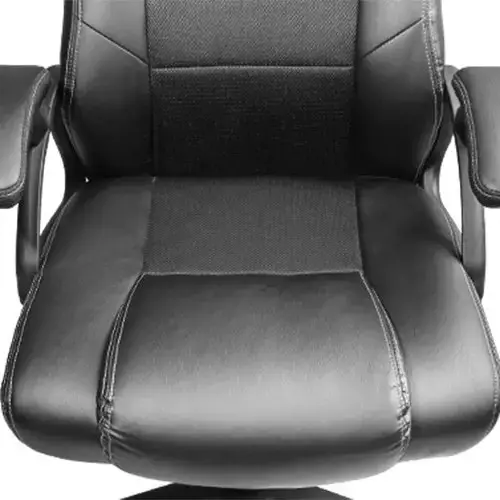 Dirbtinės odos biuro kėdė juoda