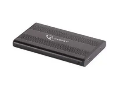 GEMBIRD EE2-U2S-5 HDD/SSD korpusas Gembird, skirtas 2,5 SATA - USB 2.0, aliuminis, juodas