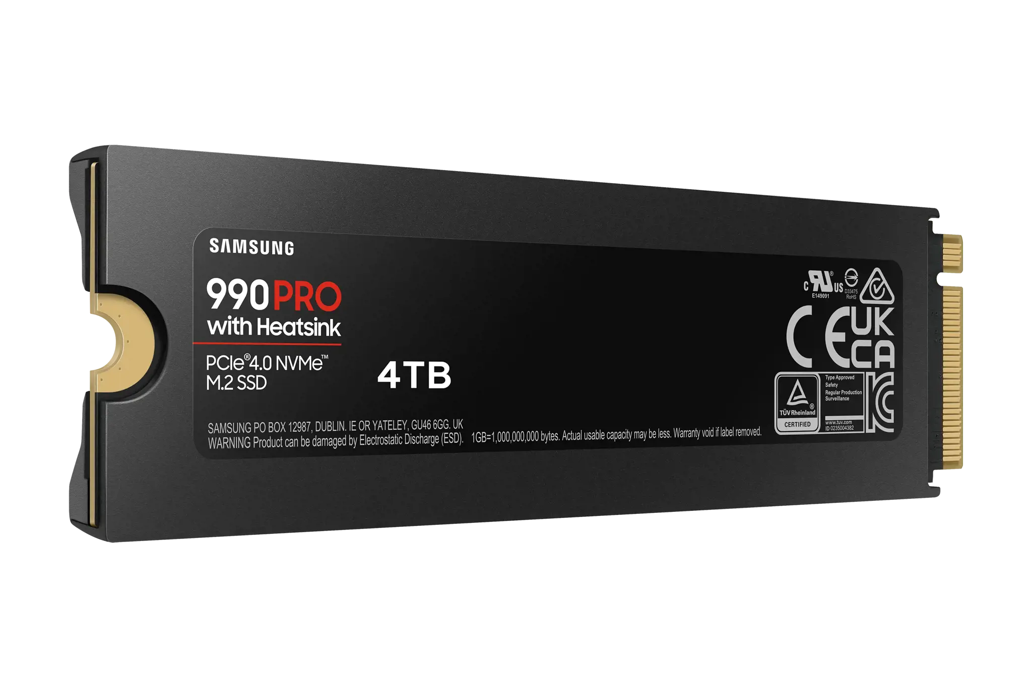 SSD diskas Samsung 990 PRO with Heatsink 4 TB, M.2, PCI Express 4.0