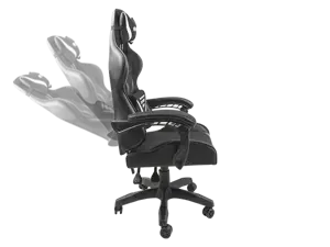 NATEC Fury žaidimų kėdė Avenger L juoda-balta