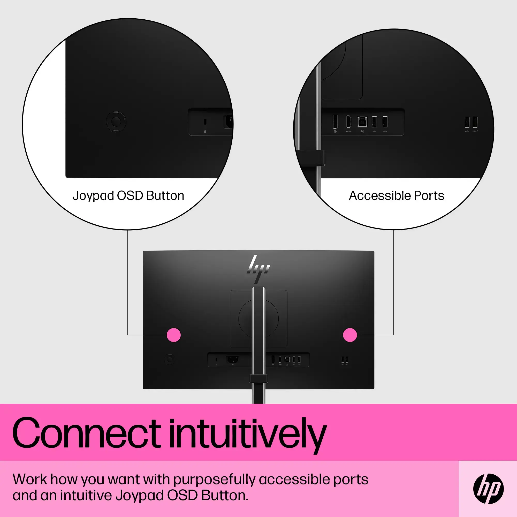 "HP E24t G5" 23,8 colių jutiklinis FHD monitorius 1920x1080 16:09 HDMI DP 3y (LT)