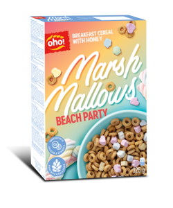 Sausi pusryčiai OHO Marsh mallows, 325g.