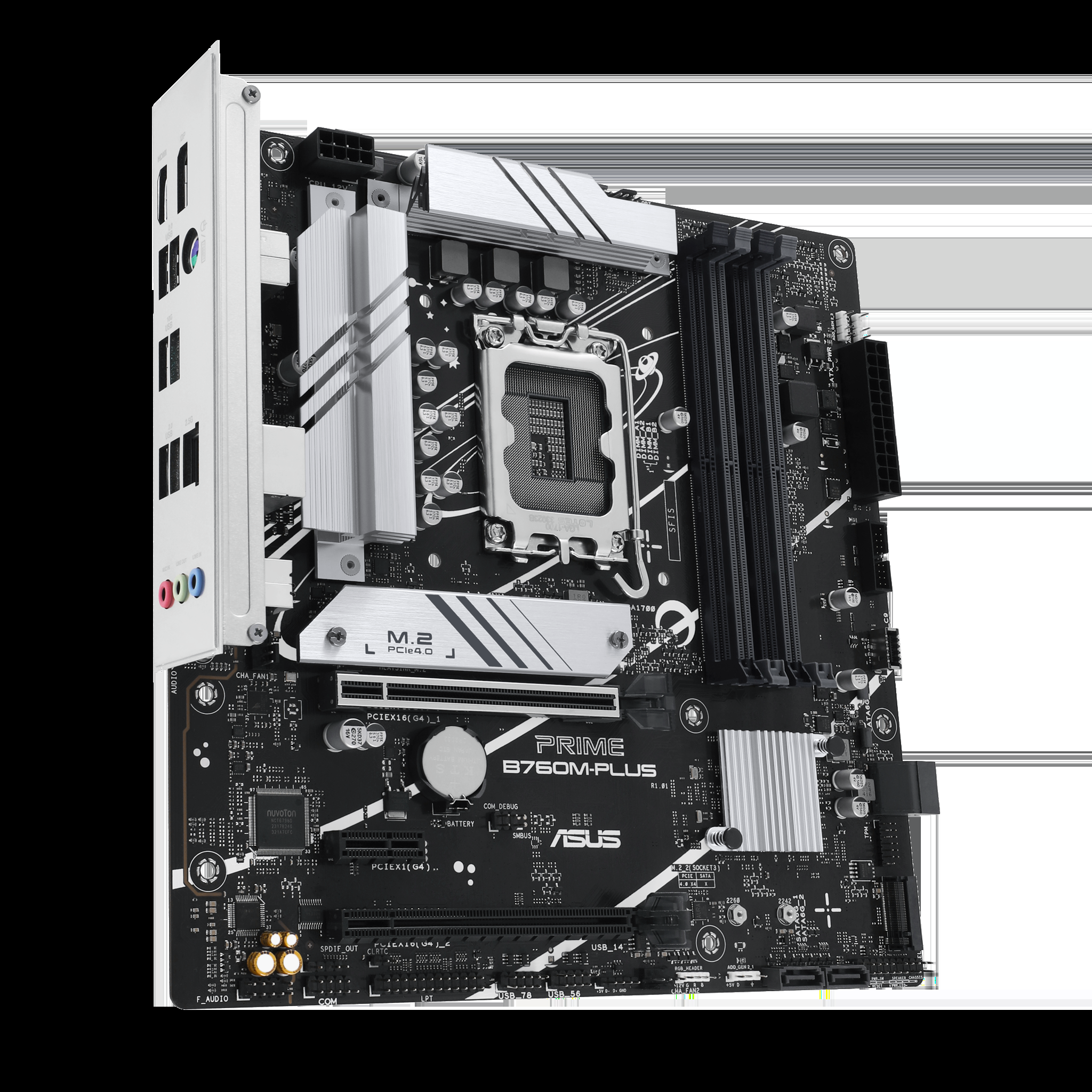 ASUS PRIME B760M-PLUS, Intel, LGA 1700, Intel® Celeron®, Intel® Pentium® Gold, Intel® Core™ i3, Intel® Core™ i5, Intel® Core™..., LGA 1700, DDR5-SDRAM, 192 GB