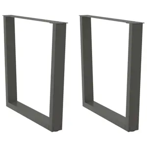 Valgomojo stalo kojos, V formos, 2 vnt., antracito spalvos, 80x(72-73,3) cm, plienas
