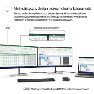 HP Series 7 Pro 23.8 inch FHD Monitor - 724pf, 60.5 cm (23.8"), 1920 x 1080 pixels, Full HD, Black, Silver